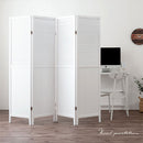 ルーバーパーテーション〔4連〕 パーテーション 衝立 間仕切り おしゃれ 木製 折りたたみ 自立 仕切り 収納 室内 高さ160 4連 横長 和風 伸縮 リビング オフィス 白 茶 ぼん家具