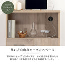 コンセント付FAX台 キャビネット 電話台 扉付き 引き出し コンセント ルーター 収納棚 リビング 木目調 ぼん家具