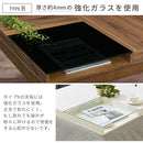 引出し付き木製こたつ〔80×80cm〕 こたつ こたつテーブル 収納付き ガラス テーブル リビングこたつ 引き出し付き おしゃれ 正方形 80 cm 木製 継ぎ足 天然木 ぼん家具