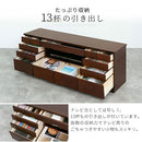 [ 幅120cm ] 桐製テレビ台 テレビ台 木製 桐製 ローボード 収納 大容量 テレビボード 引き出し 13杯 42型対応 薄型 テレビ下 収納 奥行42型 幅120cm 高44cm 和風モダン ぼん家具