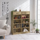 引き出し付き木製ラック 本棚 引き出し付き ラック 4段 可動棚  収納棚 木目調 コミック 大容量 コンパクト ぼん家具