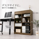 引き出し付き木製ラック 本棚 引き出し付き ラック 4段 可動棚  収納棚 木目調 コミック 大容量 コンパクト ぼん家具