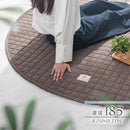 キルトラグ〔丸型直径185cm〕 ラグマット ラグ カーペット 丸形 185 洗える おしゃれ 北欧 円形 ふわふわ キルト 滑り止め 床暖房 ブラウン アイボリー グレー ネイビー FRUTO FRUTO