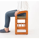 サポートチェア 玄関椅子 玄関チェア 玄関イス スツール 木製 椅子 いす イス 収納棚 高さ調節 昇降 高座椅子 座敷椅子 腰掛け 立ち上がり コンパクト ぼん家具