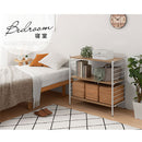 ユニットラック〔3段ラック本体〕 オープンラック 3段 可動棚 シェルフ 収納棚 木製 スチール リビング 北欧 ぼん家具