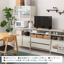 ユニットラック〔4段ラック本体〕 オープンラック 4段 可動棚 シェルフ 収納棚 木製 スチール リビング 北欧 ぼん家具