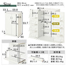 マルチ収納ラック 本棚  扉付き 4段 可動棚  収納棚 コミック 漫画 cd キャビネット 大容量 木目調 北欧 ぼん家具