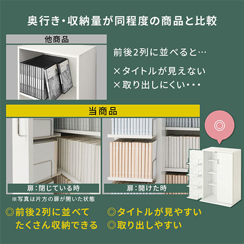 マルチ収納ラック 本棚 ラック 扉付き収納 おしゃれ ぼん家具