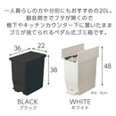 SOLOW　ペダルオープンツイン20L〔2個セット〕 ゴミ箱 20リットル 20L ごみ箱 ダストボックス 2個セット ペダル式 キャスター付き キッチン 蓋 フタ付き 両開き 袋止め 抗菌加工 リス ぼん家具
