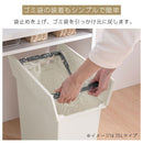 SOLOW　ペダルオープンツイン20L〔2個セット〕 ゴミ箱 20リットル 20L ごみ箱 ダストボックス 2個セット ペダル式 キャスター付き キッチン 蓋 フタ付き 両開き 袋止め 抗菌加工 リス ぼん家具