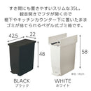 SOLOW　ペダルオープンツイン35L〔2個セット〕 ゴミ箱 35リットル 35L ごみ箱 ダストボックス 2個セット ペダル式 スリム キャスター付き 蓋 フタ付き キッチン 両開き 袋止め 抗菌加工 リス ぼん家具