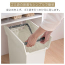 SOLOW　ペダルオープンツイン35L〔2個セット〕 ゴミ箱 35リットル 35L ごみ箱 ダストボックス 2個セット ペダル式 スリム キャスター付き 蓋 フタ付き キッチン 両開き 袋止め 抗菌加工 リス ぼん家具