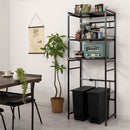 SOLOW　ペダルオープンツイン35L〔2個セット〕 ゴミ箱 35リットル 35L ごみ箱 ダストボックス 2個セット ペダル式 スリム キャスター付き 蓋 フタ付き キッチン 両開き 袋止め 抗菌加工 リス ぼん家具