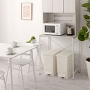 SOLOW　ペダルオープンツイン45L〔2個セット〕 ゴミ箱 45リットル 45L ごみ箱 ダストボックス 2個セット キッチン ペダル式 キャスター付き 蓋 フタ付き おしゃれ 両開き 袋止め 抗菌加工 リス ぼん家具