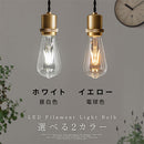 LEDフィラメント電球〔ロング〕 LED電球 ナス型 E26 40W 電球色 昼白色 レトロ エジソン球 広配光 LEDフィラメント電球 ガラス 透明 クリア電球 フィラメント クリア 64mm径 ロング ぼん家具