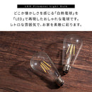 LEDフィラメント電球〔ロング〕 LED電球 ナス型 E26 40W 電球色 昼白色 レトロ エジソン球 広配光 LEDフィラメント電球 ガラス 透明 クリア電球 フィラメント クリア 64mm径 ロング ぼん家具