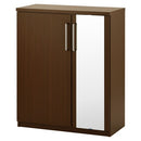 ミラー付きシューズラック ロータイプ 幅75cm シューズボックス シューズラック 下駄箱 ミラー付き 薄型 靴箱 幅75 コンパクト 大容量 玄関収納 ラック 棚 日本製 収納ボックス 玄関 ロータイプ 省スペース ぼん家具