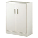 シューズボックス 2扉 薄型タイプ 幅60×奥行30cm 靴箱 シューズボックス おしゃれ 下駄箱 シューズラック スリム 靴 収納棚 木製 薄型 扉付き コンパクト 大容量 幅60 玄関 白 省スペース ぼん家具