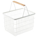 ランドリーバスケット〔Mサイズ〕 ランドリーバスケット ランドリー収納 脱衣所 洗面所 収納 かご バスケット 持ち手 カゴ 洗濯物 衣類 洗剤 タオル 洋服 洗濯物入れ 山崎実業