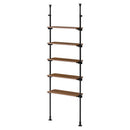 つっぱり式オープンラック〔幅70cm〕 突っ張りラック 5枚 棚板無段階 壁面収納 オープンラック リビング ぼん家具