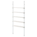 つっぱり式オープンラック〔幅90cm〕 突っ張りラック 5枚 棚板無段階 壁面収納 オープンラック リビング ぼん家具