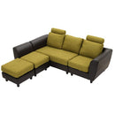 ヘッドレスト付きカウチソファ〔3人掛け〕 ソファー カウチソファ 3人掛け 4人掛け シェーズロング コーナーソファ l字 おしゃれ 北欧 大型 ダイニングソファ オットマン 合皮 ぼん家具