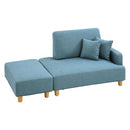 オットマン付きカウチソファ〔2点セット〕 ソファー ソファ ローソファー 3人掛け 2人掛け コーナーソファ l字 カウチソファー オットマン おしゃれ 北欧 ごろ寝 クッション ぼん家具