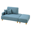 オットマン付きカウチソファ〔2点セット〕 ソファー ソファ ローソファー 3人掛け 2人掛け コーナーソファ l字 カウチソファー オットマン おしゃれ 北欧 ごろ寝 クッション ぼん家具