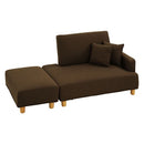 オットマン付きカウチソファ〔2点セット〕 ソファー ソファ ローソファー 3人掛け 2人掛け コーナーソファ l字 カウチソファー オットマン おしゃれ 北欧 ごろ寝 クッション ぼん家具