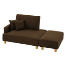 オットマン付きカウチソファ〔2点セット〕 ソファー ソファ ローソファー 3人掛け 2人掛け コーナーソファ l字 カウチソファー オットマン おしゃれ 北欧 ごろ寝 クッション ぼん家具