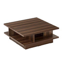 センターテーブル〔75×75cm〕 収納付き センターテーブル 収納 幅75 木製 ローテーブル 正方形 リビングテーブル 棚付き テーブル 棚 高級感 座卓 大きめ 食事 机 新生活 北欧 おしゃれ ぼん家具