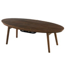 天然木・折れ脚こたつ〔楕円形120cm〕 こたつ コタツ 炬燵 テーブル 本体 座卓 楕円 120 折れ脚 カジュアルこたつ 和室 リビング 北欧 おしゃれ ぼん家具