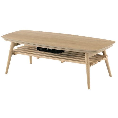 【今だけ1300円OFF】木製棚付きこたつ〔120×50cm〕
