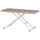 ガス昇降フリーテーブル　ワイド 昇降式テーブル おしゃれ ガス圧 大きめ 幅120 センターテーブル 木製 昇降 キャスター付き リフティングテーブル ダイニング テーブル ぼん家具