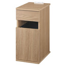 ゴミ箱付きサイドテーブル サイドテーブル ナイトテーブル 収納 ベッドサイドテーブル 棚 引き出し付き ゴミ箱 14L コンセント付き おしゃれ サイドチェスト 棚 スリム 木製 ぼん家具