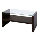 コーヒーテーブル センターテーブル ローテーブル 収納 ガラステーブル 座卓 おしゃれ 机 コーヒーテーブル 棚付き 幅90 木目 モダン 北欧 リビング ぼん家具