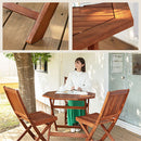 天然木ガーデン　テーブル＆チェアセット ガーデンテーブルセット ガーデンテーブル ガーデンチェア ガーデンファニチャー 屋外 椅子 おしゃれ 木製 折りたたみ 天然木 軽量 5点セット テラス ぼん家具