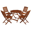 天然木ガーデン　テーブル＆チェアセット ガーデンテーブルセット ガーデンテーブル ガーデンチェア ガーデンファニチャー 屋外 椅子 おしゃれ 木製 折りたたみ 天然木 軽量 5点セット テラス ぼん家具