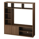 [ 幅115cm ] テレビボード 32型 テレビボード 幅114cm 高さ125cm 奥行29cm 圧迫感のない薄型 壁面収納 デッドスペースを収納スペースに   ぼん家具