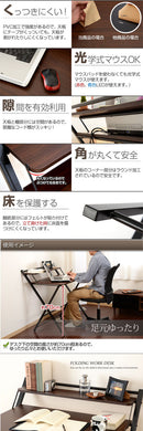 折りたたみ式パソコンデスク パソコンデスク 折りたたみデスク 棚付き PCデスク オフィスデスク おしゃれ 北欧 シンプル 机 PC机 テレワーク 省スペース オフィス ぼん家具