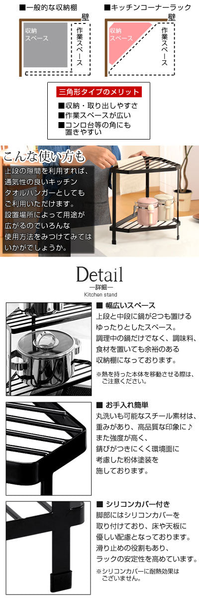 キッチンコーナーラック