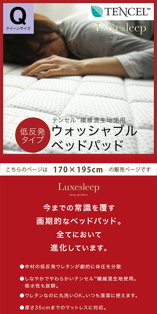 テンセル低反発ベッドパッド〔Qサイズ〕