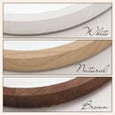 壁掛けラウンドミラー 壁掛け鏡 ウォールミラー ミラー 丸型 壁掛け 35cm 天然木 木枠 丸ミラー 壁 吊り下げ 姿見 玄関 小さめ 木製フレーム 木 飛散防止 フック付き ぼん家具