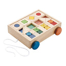 デザインつみき 積木 つみき 木のおもちゃ 木製おもちゃ オモチャ 1.5歳 1歳半 2歳 3歳 4歳 5歳 6歳 タイヤ付き木箱 収納 音が鳴る 男の子 女の子 ジェニ